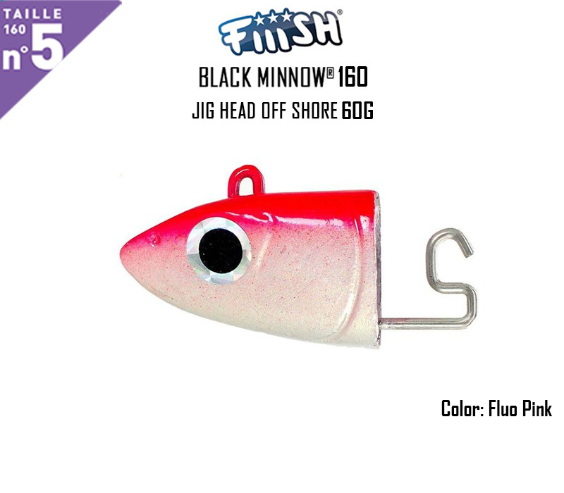 FIIIsh 2 jig heads off shore 60g(color: fluo - pink), , medium-null