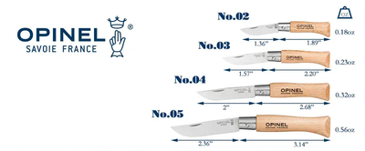 Opinel knife s/s no. 2-3-4-5 - no.2, , medium