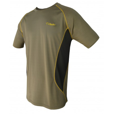 Benisport technical t-shirt kaqui / yellow - large, , medium