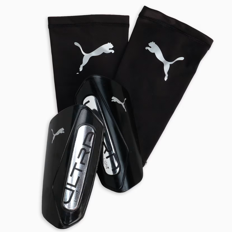 Puma ultra light sleeve football player shin guards black 030989-03-null
