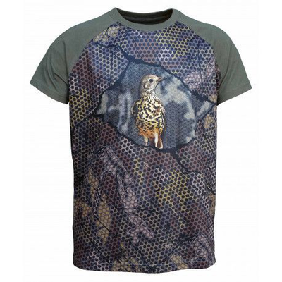 Benisport t-shirt forest print 3d thrush - 3xl, , medium