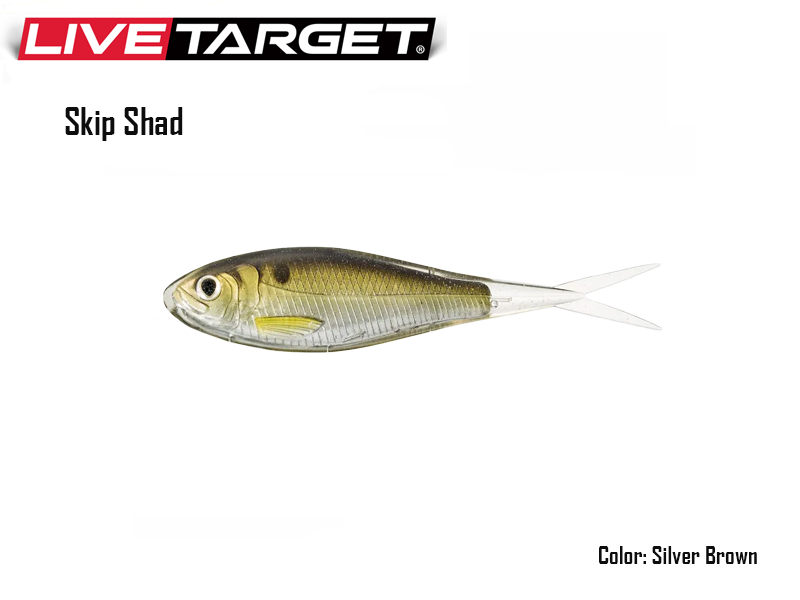 Live target skip shad (size: 90mm, color: silver brown, pack: 4pcs), , medium-null