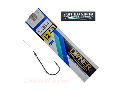 Owner s-354 snelled hooks (hook size: 12, line ⌀ 12mm, line length:65cm, 10pcs), , medium