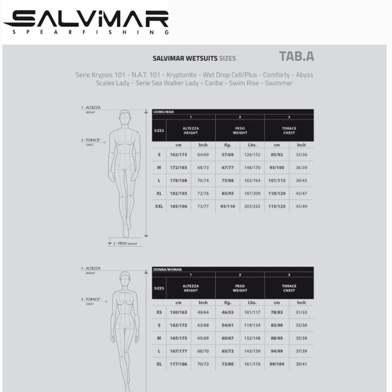 Salvimar wetsuit swimrise 2.0mm man (size:medium), , medium-null