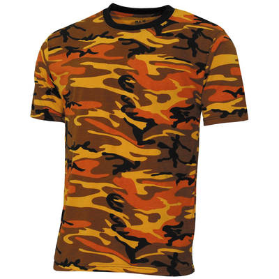 Mfh us t-shirt, streetstyle, orange-camo, 140-145 g/m&sup2; - xxl, , medium