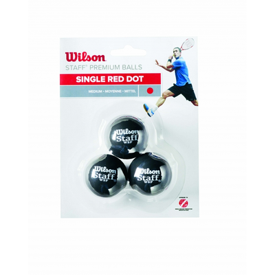 Staff squash 3 ball - red dot, , medium