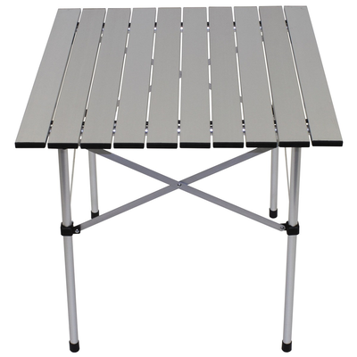 Camping roll up table, aluminium, foldable frame, , medium