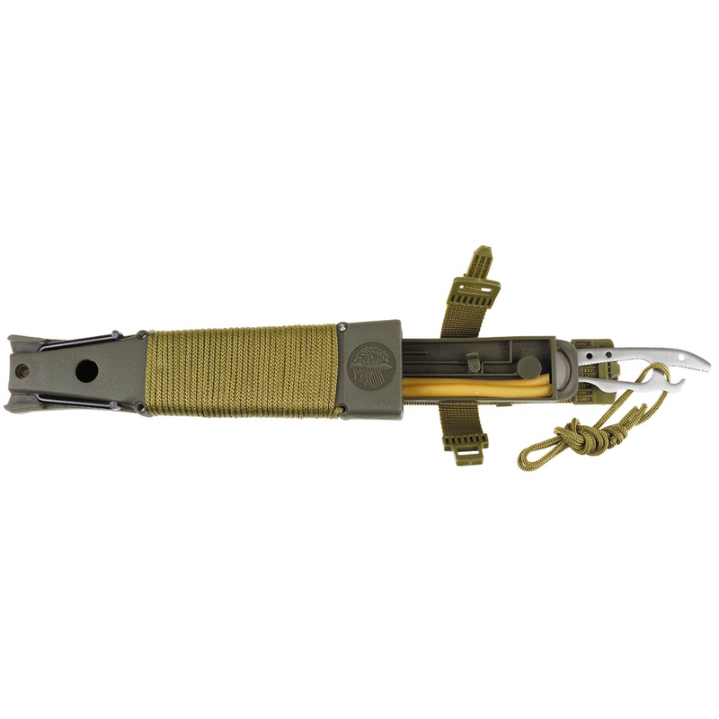 Mhf survival knife, jungle ii, aluminium handle, various accessories-null