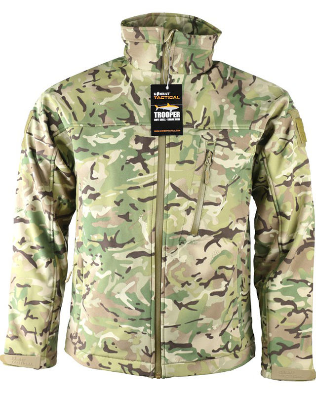 Kombat trooper- tactical soft shell jacket - btp - small-null