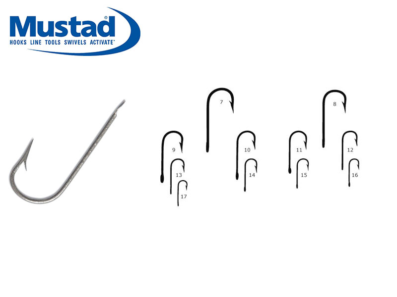 Mustad 2315s round bend sea hooks (size: 16, pack: 50), , medium-null