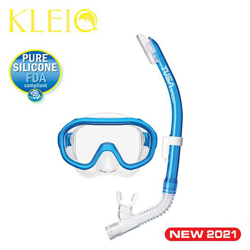 Tusa kleio mini youth mask and snorkel set - yellow-null