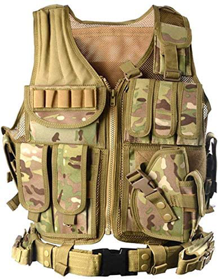 Tactical ultra-light breathable adjustable training vest, Acu, Coyote/tan, medium