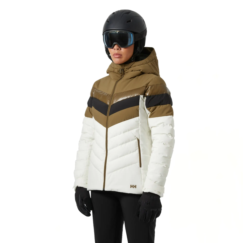 Womens imperial puffy jacket - sepia , s-null