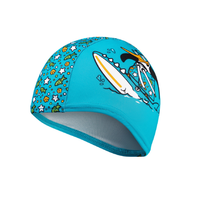 Speedo infant printed polyester cap blue/green 81224114675, Blue, medium