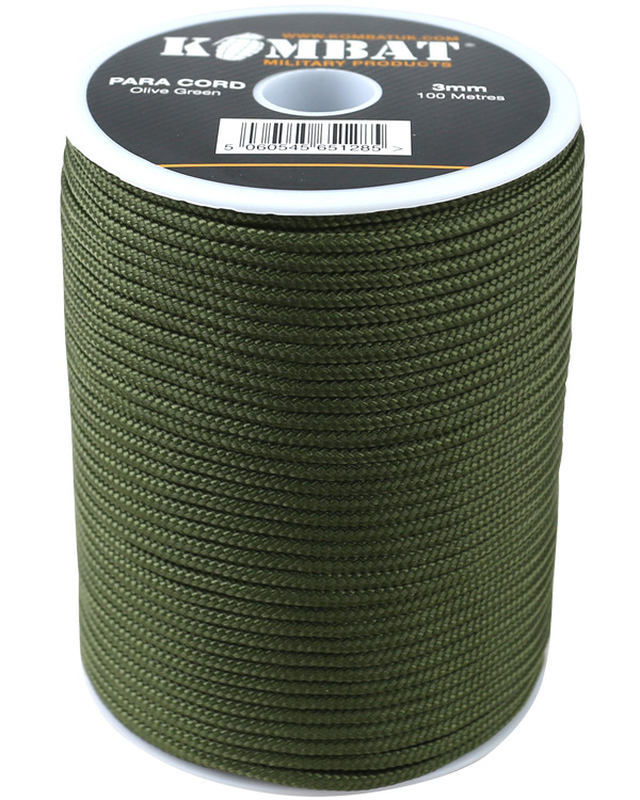 Kombat paracord - 100m reel - coyote/olive green/black/btp - 3-null