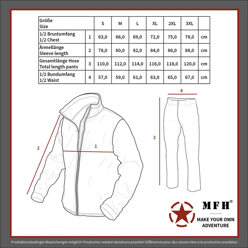 Mfh rain suit 2-part black xl-null