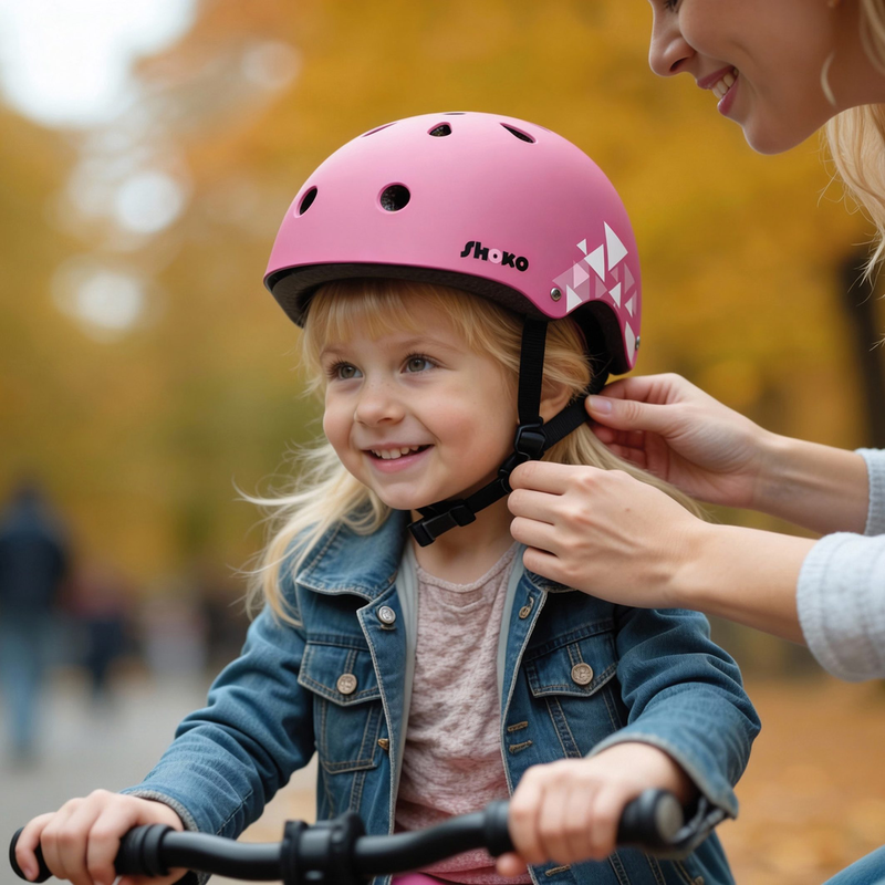 Shoko kids helmet with light bubble blush, , medium-null