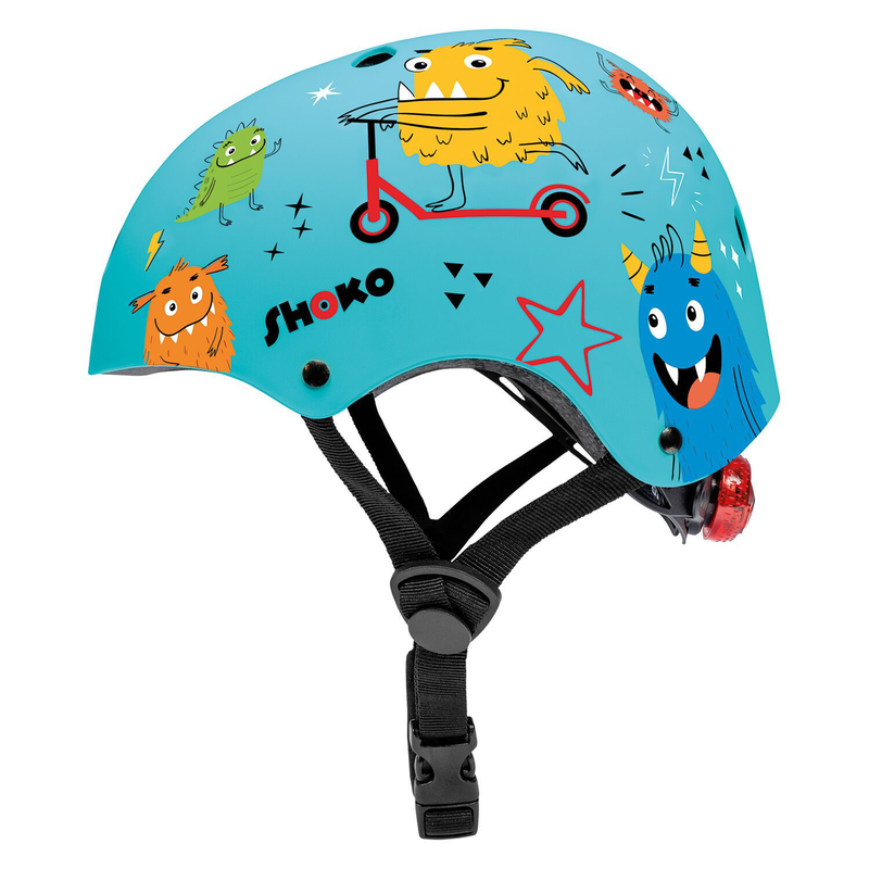 Shoko kids helmet with light minty monsters, , medium-null