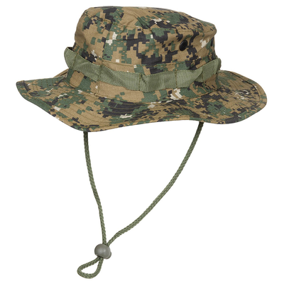Mfh us gi bush hat, chin strap, gi boonie, rip stop, dig. Woodl. - xl, , medium