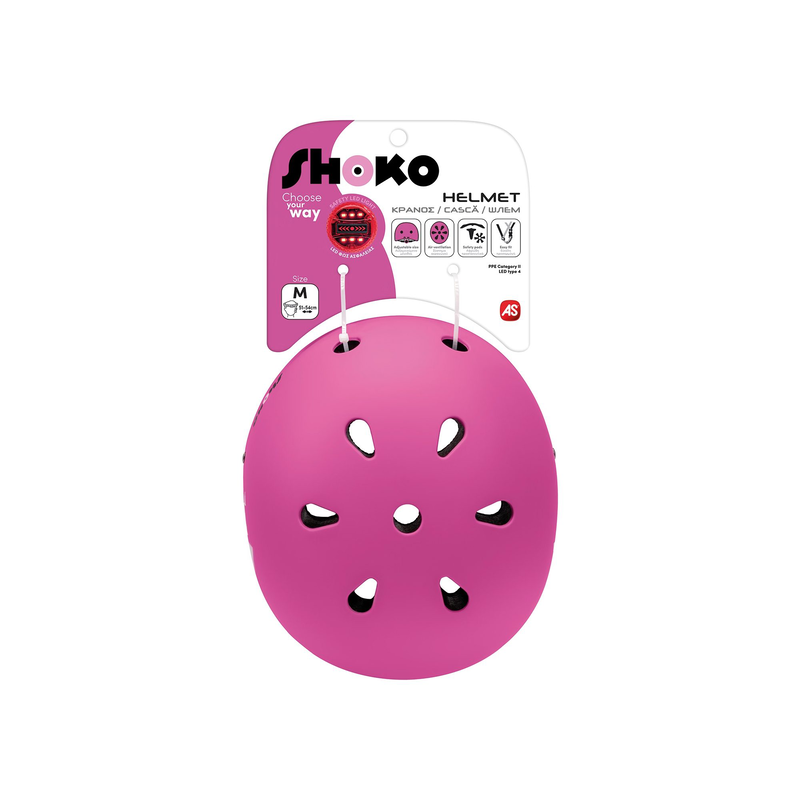 Shoko kids helmet with light bubble blush, , medium-null