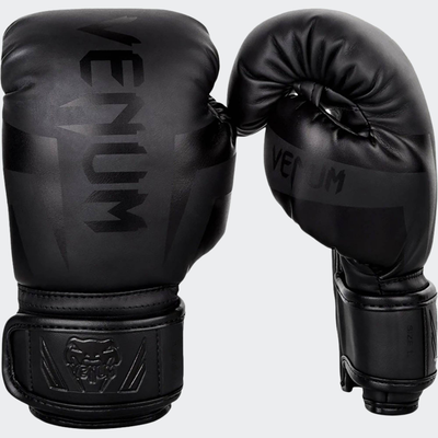 Elite boxing gloves kids, Black, medium