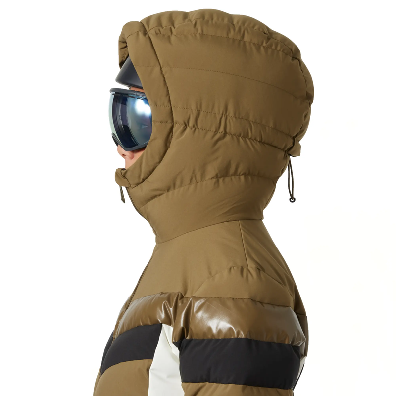 Womens imperial puffy jacket - sepia , s-null