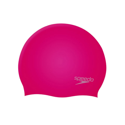 Speedo junior plain moulded silicone cap 70990-f290, Pink, medium