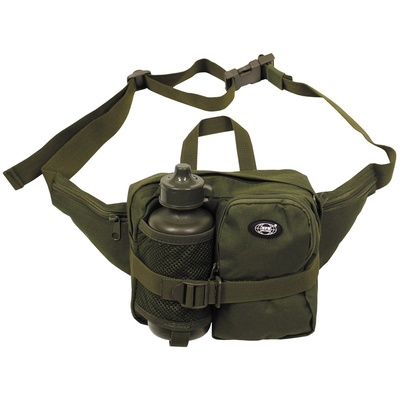 Waist bag with drinking bottle, od green, , medium