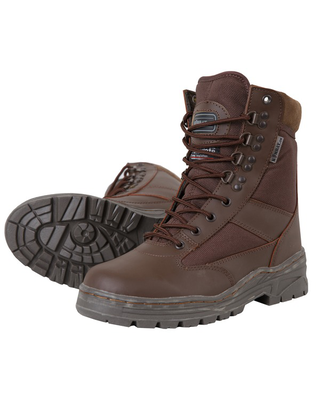 Kombat patrol boot - half leather/half nylon - mod brown - 42, , medium