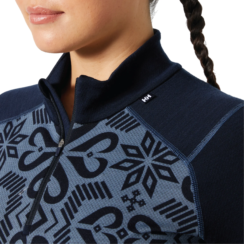 Womens lifa&reg; merino midw graphic long-sleeve crew base layer - l-null