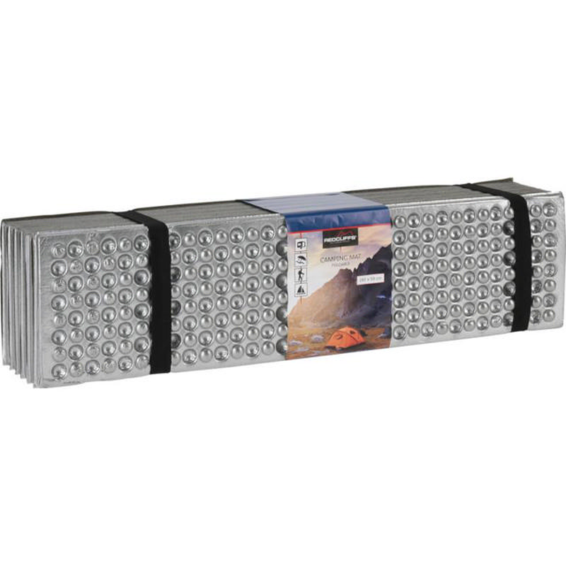 Camping mat folding 180x59cm - dark grey, , medium-null