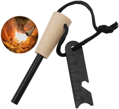 Mfh fire starter essential wooden handle 27104, , medium