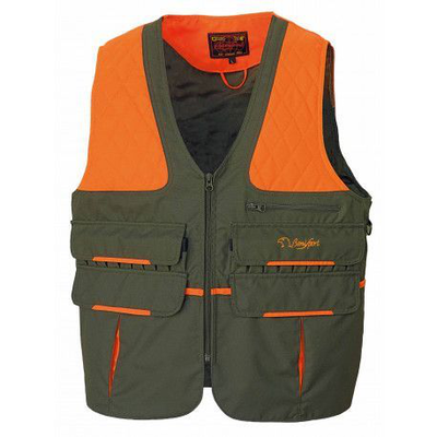 Benisport vest iron double pouch khaki/orange - 2xl, , medium