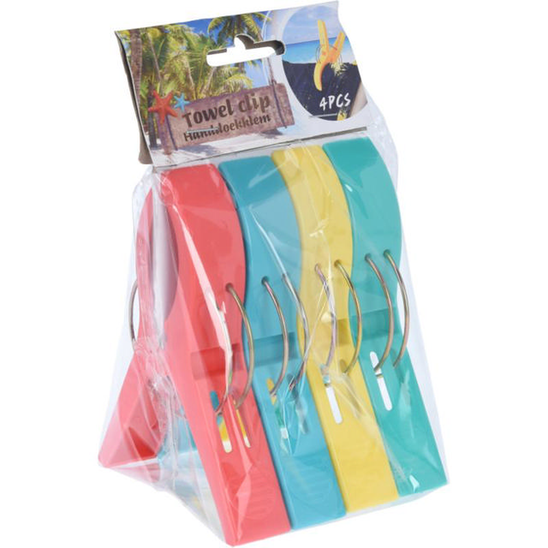 Towel clip pp set 4 pieces 120x85mm, , medium-null