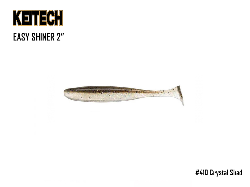 Keitech easy shiner 2" (length: 2", pack: 12pcs, color: #410 crystal shad), , medium-null