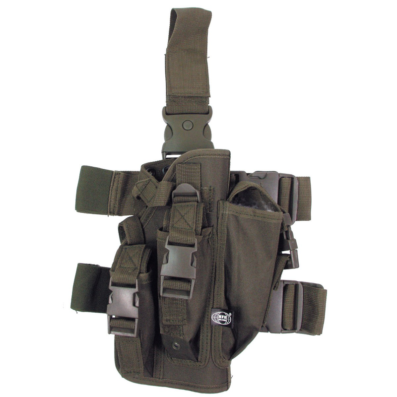 Mfh leg holster, od green, right-null