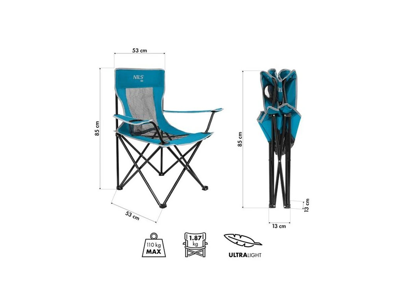 Nils camp nc3302 hiking chair blue, , medium-null