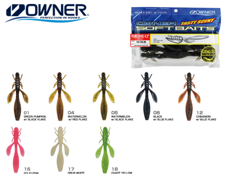Owner yuki bug worm yb-110 (110mm, 4.3&rdquo;, colour:04), , medium-null