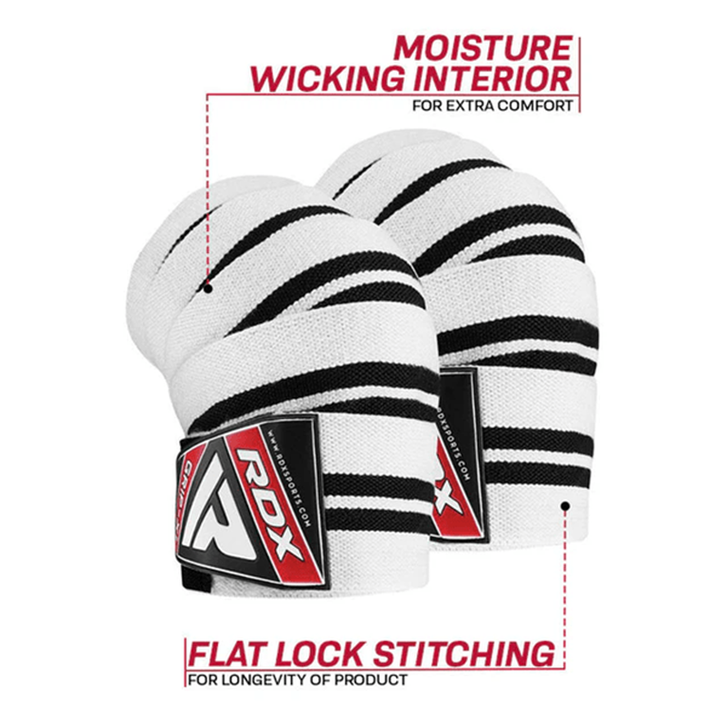 Rdx gym knee wraps k1 white, , medium-null