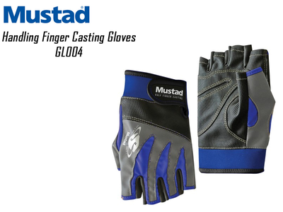 Mustad half finger casting gloves gl004 (size: large), , medium