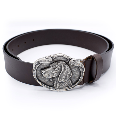 Leather belt hunting dog - 1, , medium