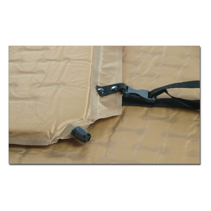 Self-inflatable waffle sleeping matress coyote-null