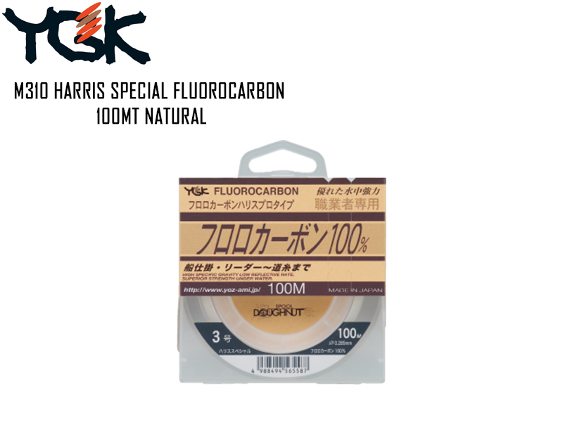 Ygk m310 harris special fluorocarbon natural 100mt ( size: 7.0g, strength: 25lb, diameter: 0.435mm), , medium-null