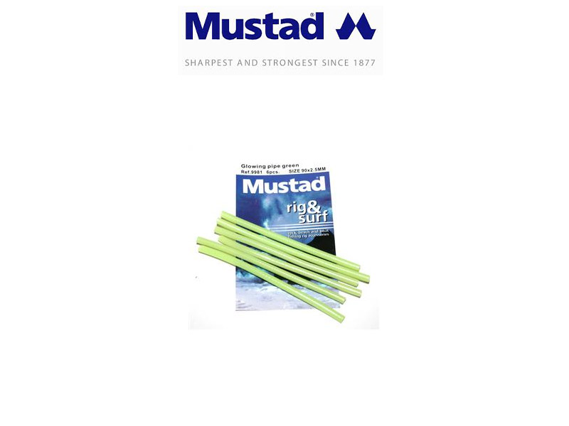 Mustad 9981 glowing pipe green (size: 90 x 2.5mm, pack: 6), , medium-null