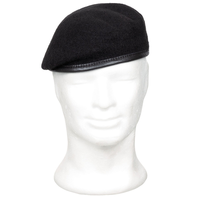 Mfh commando beret 58 black, Black, medium