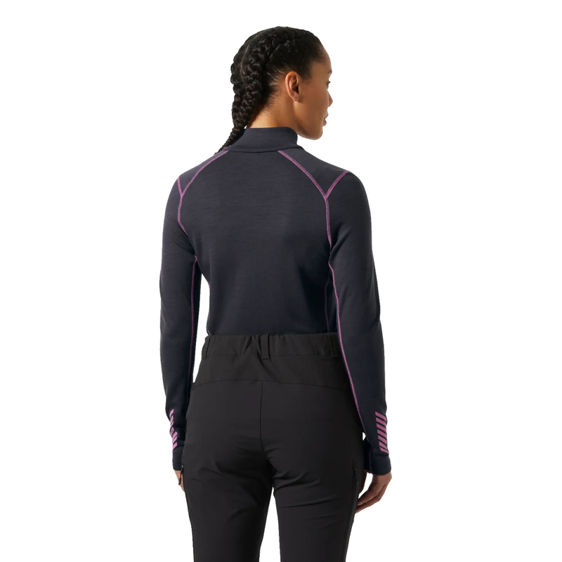 Womens lifa&reg; merino midweight graphic half-zip base layer - s-null