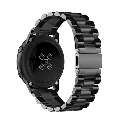 Universal stainless steel bracelet 43 - 46 mm black, Black, medium