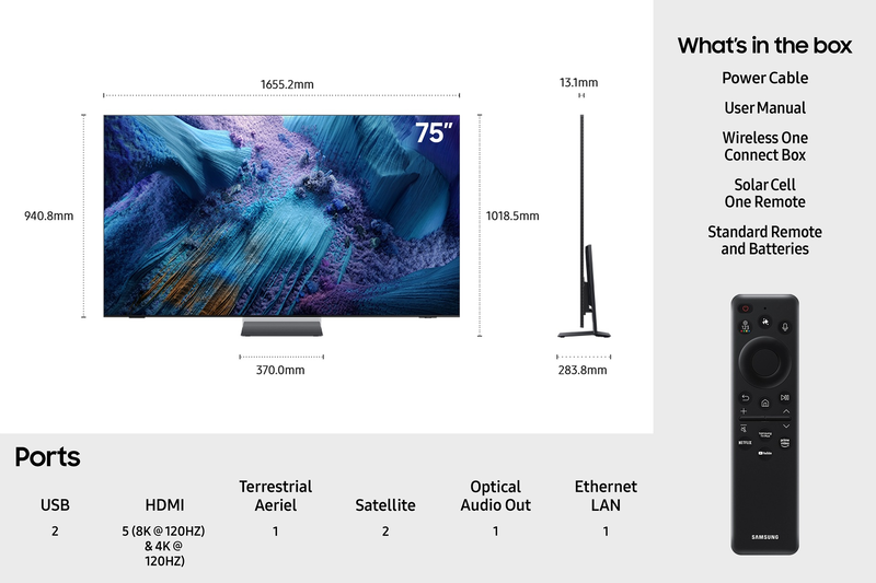 Samsung smart TV 75" 8k neo QLED qn990f-null