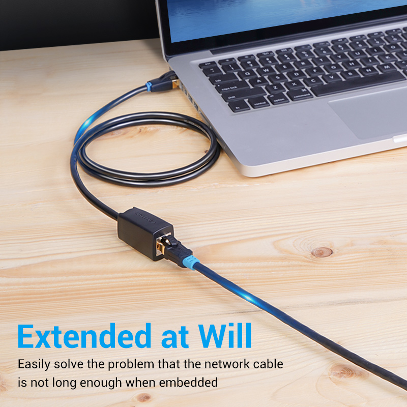 Vention network cable cat8 sftp m-f extension 10.0m black ikhbl, , medium-null