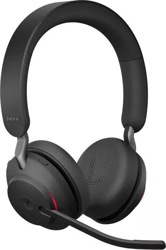 Jabra evolve2 65 uc stereo wireless on-ear office headset bluetooth 5.0 link 380a 3-mic busylight 37h black-null
